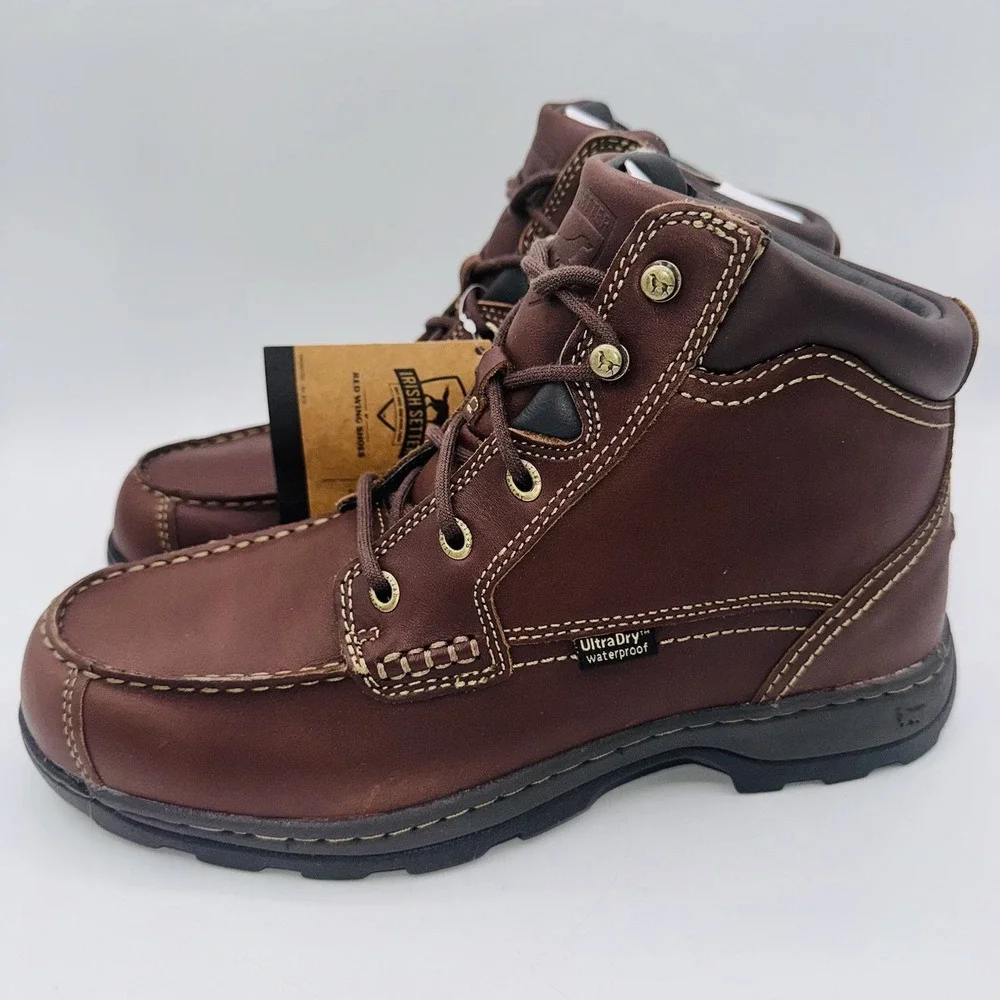 Irish Setter Soft Paw Boots Men's Size 9 D Brown Leather Chukka Bootie
